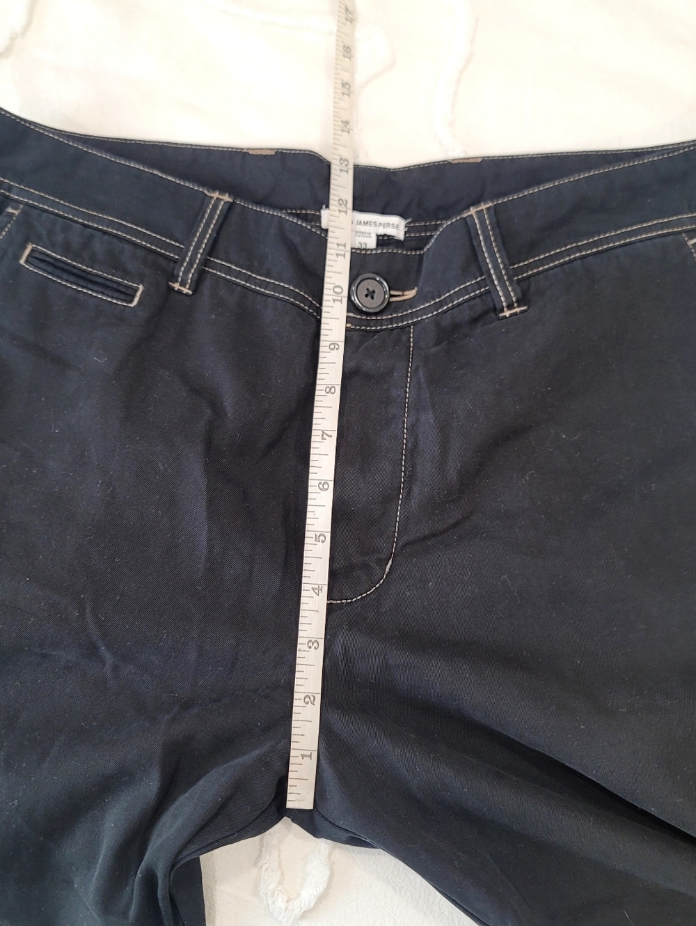 James Perse Standard Men’s  Contrast Stitch Chino Pants - Size 33 Crop - Picture 13 of 16